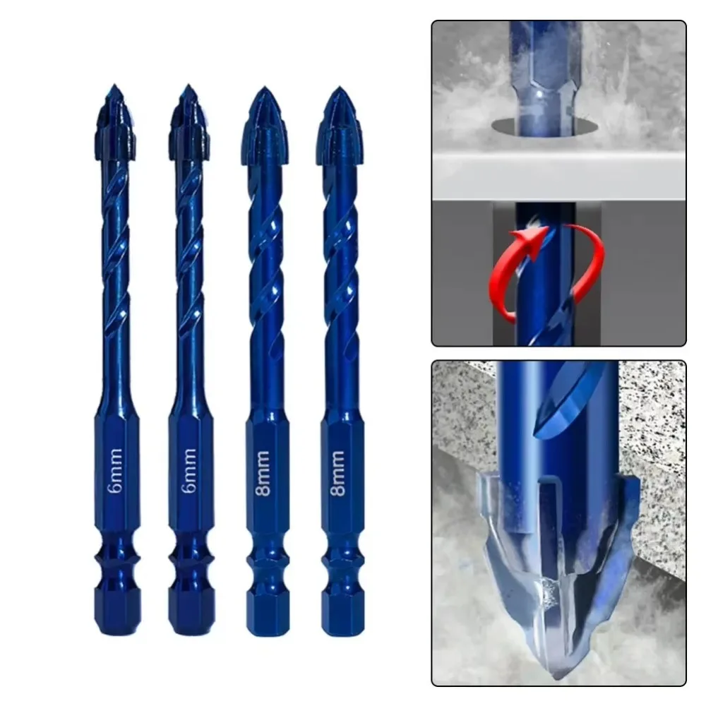 6/8/10/12/14mm Eccentric Drill Bit High Hardness Multi-functional Triangle Drill Bit Precision Drilling Spiral Drill Bit