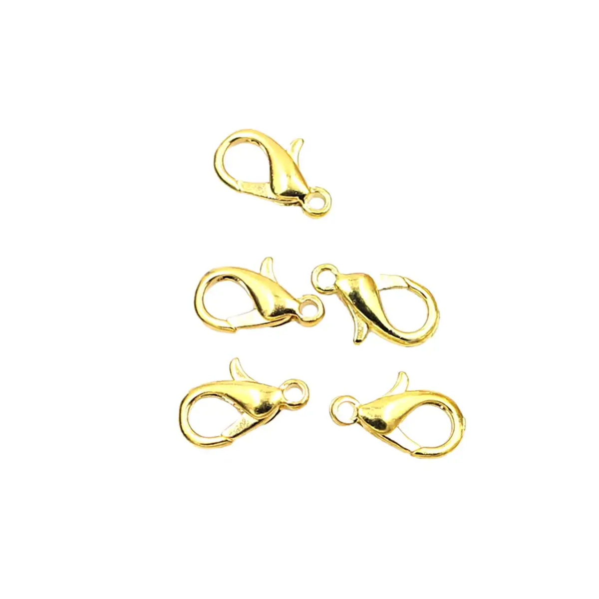 300PCS Gold Plated Mini Lobster Clasps 12x8mm Connector Fit DIY Bracelet Necklace Earring Making Handmade Crafts Accessories
