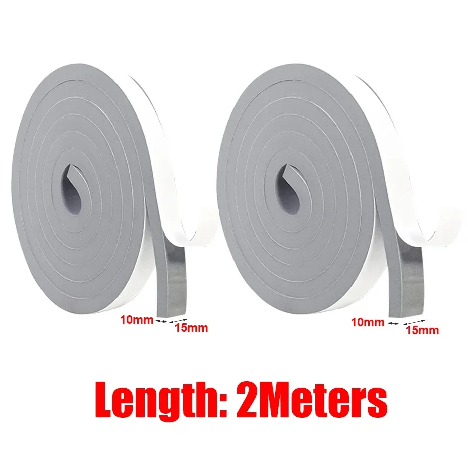 2M Self Adhesive Gap Filler Strip Weatherstrip Anti-cold Soundproof Noise Reduce Seal Strip for Window and Doors Foam Tape