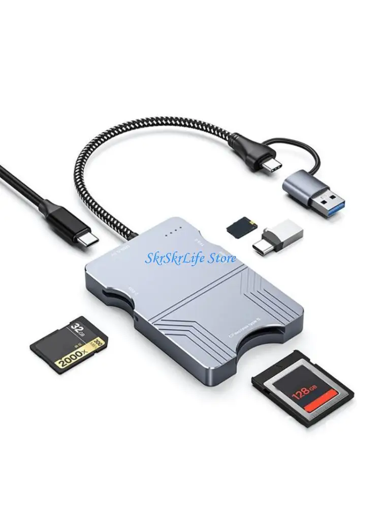 

E65E CFEB Кабельное устройство считывания карт памяти 10 ГБ с высокой скоростью для фотографов Дизайнеров Clear Media