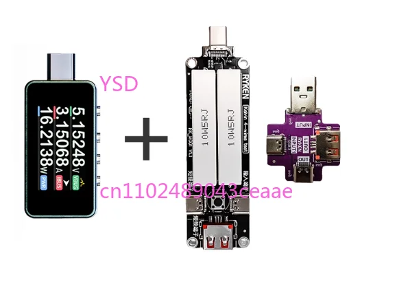 RK-C1 Power Meter Color Screen Fast Charging Tester Voltage and Current Meter 8A Gravity Rotation Tester accessories