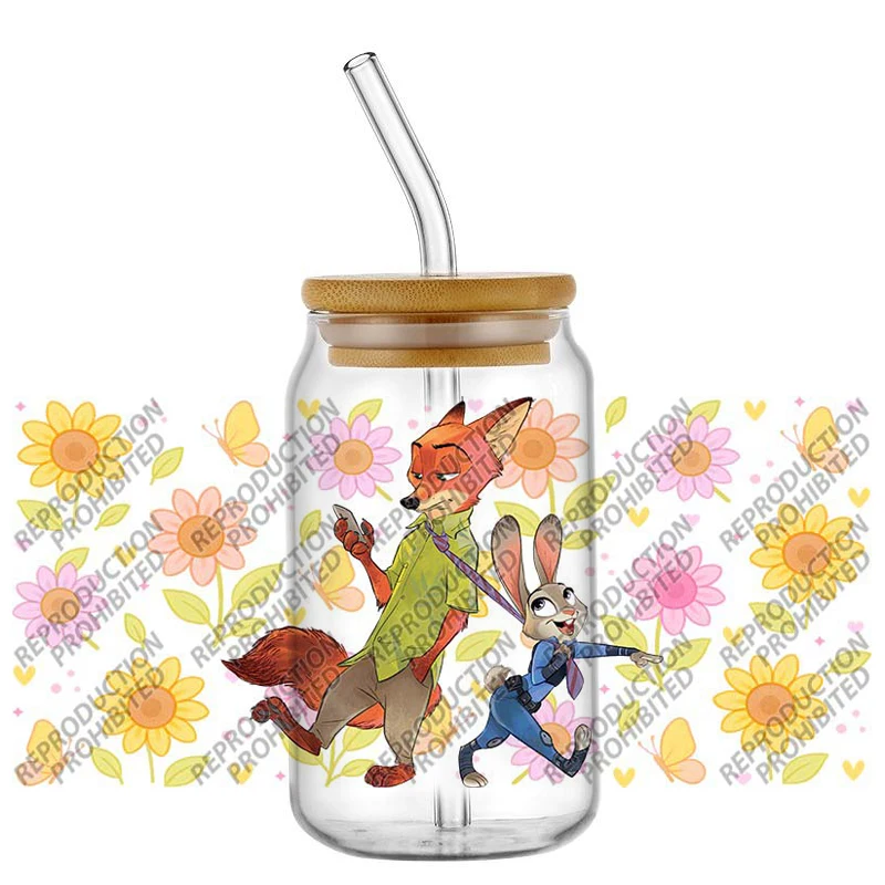 

Exclusive Zootopia Judy Hopps Waterproof DIY Decals 3D Transfers Stickers 16oz UV DTF for Glasses cup Wraps