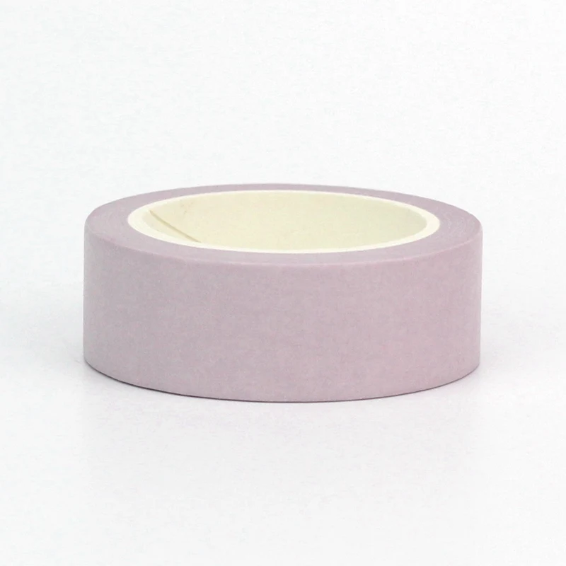 1PC. 10M Decor Light Purple Solid Color Washi Tape for Planner Scrapbooking Adhesive Stickers Masking Tape Kawaii Papeleria