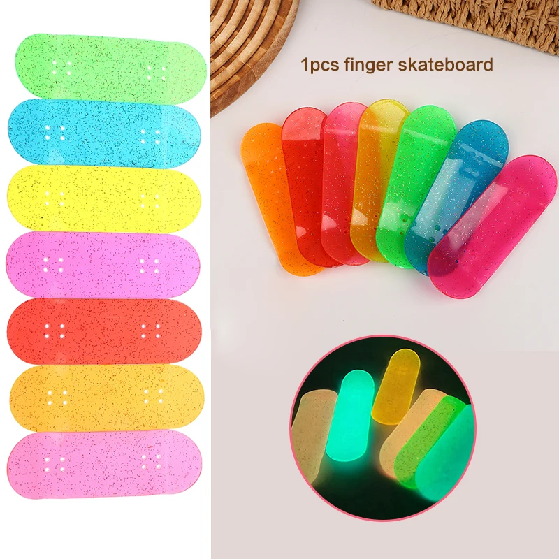 

Детские игрушки для снятия стресса для взрослых, детские подарки, мини-светящийся в темноте скейтборд на палец, светящаяся игрушка на гриф