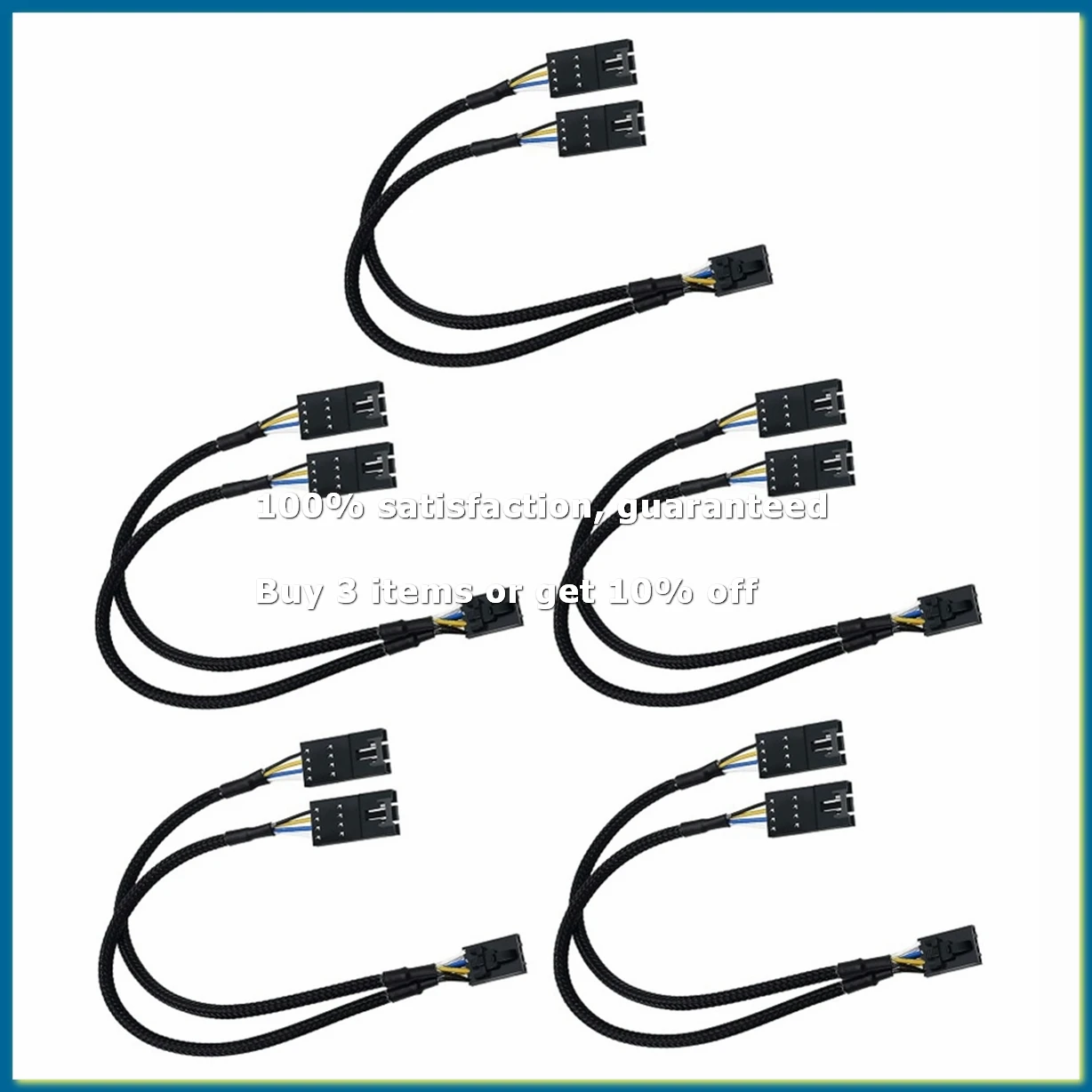 ●4 Pin Male to Female Fan RGB Splitter Cable for RGB HUB, Lighting Node Core and ICUE Commander CORE XT 5Pcs-A57M