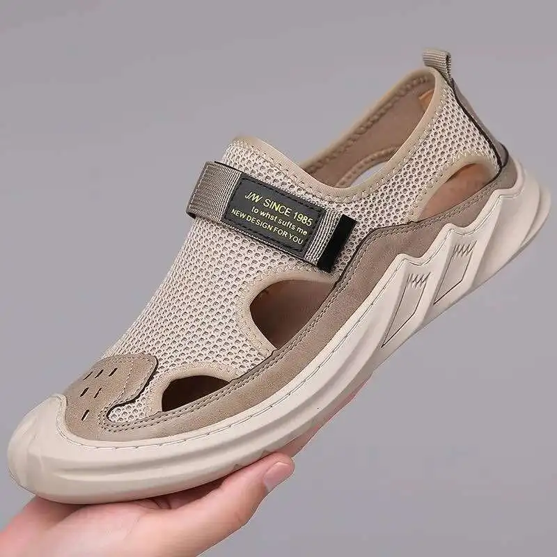 

2025 Men's Sandals Summer Shoes Breathable Outdoor Comfortable Hollow Casual Shoes Sneakers Men Beach Sandals Camping Shoes