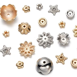 100pcs/lot 21Styles CCB Flower Bead Caps Basr For DIY Jewelry Making Bracelet Earrings Handmade Material Accessories