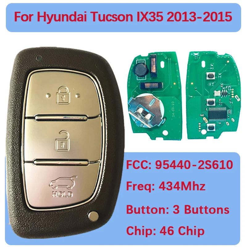 

CN020063 Aftermarket 3 кнопки смарт-ключ 46 чип 433 МГц 95440-2S610 для Hyundai Tucson IX35 2013-2015