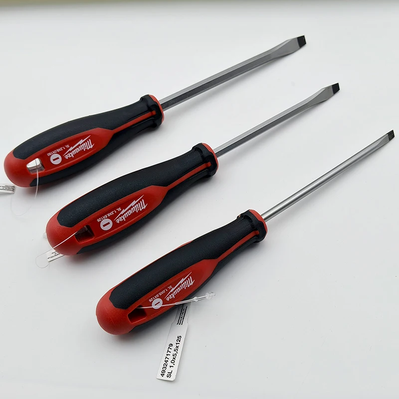 ميلووكي مفك مشقوق SL1.0 * 5.5 * 125 / SL1.2 * 6.5 * 125 / SL1.2 * 8 * 150 أداة يدوية عالية الصلابة 4932471779 4932471781 4932471782