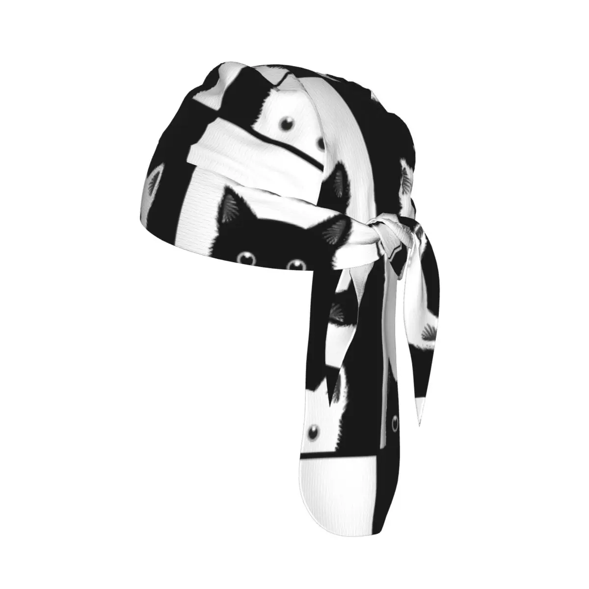 

Bicycle Headband Cap Black White Cat Chess Board Cycling Headscarf Quick-dry Sun-Protective Hat Head Scarf