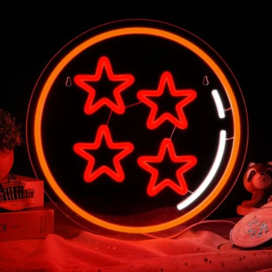 

Anime Neon Sign Led Night Lights for Room Decor, Ball Neon Signs for Wall Decor, USB Powered Adjustable Brightness LED Lights f