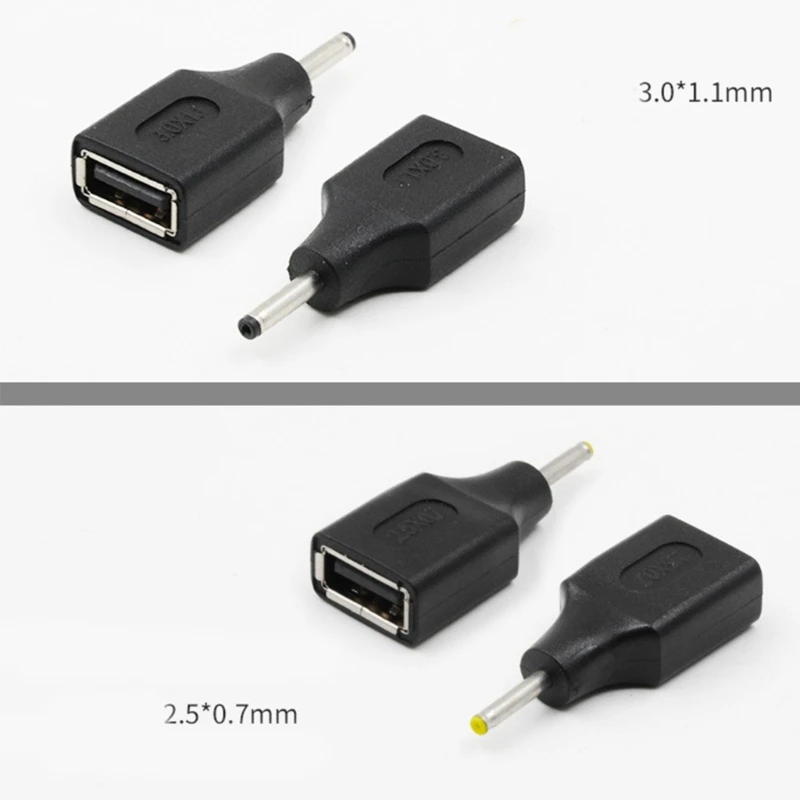 อะแดปเตอร์ไฟ USB ถึง 5.5x2.5 5.5x2.1 5.5x1.7 4.8x1.7 4.0x1.7 3.5x1.35 3.0x1.1 2.5x0.7mm Converter Connector