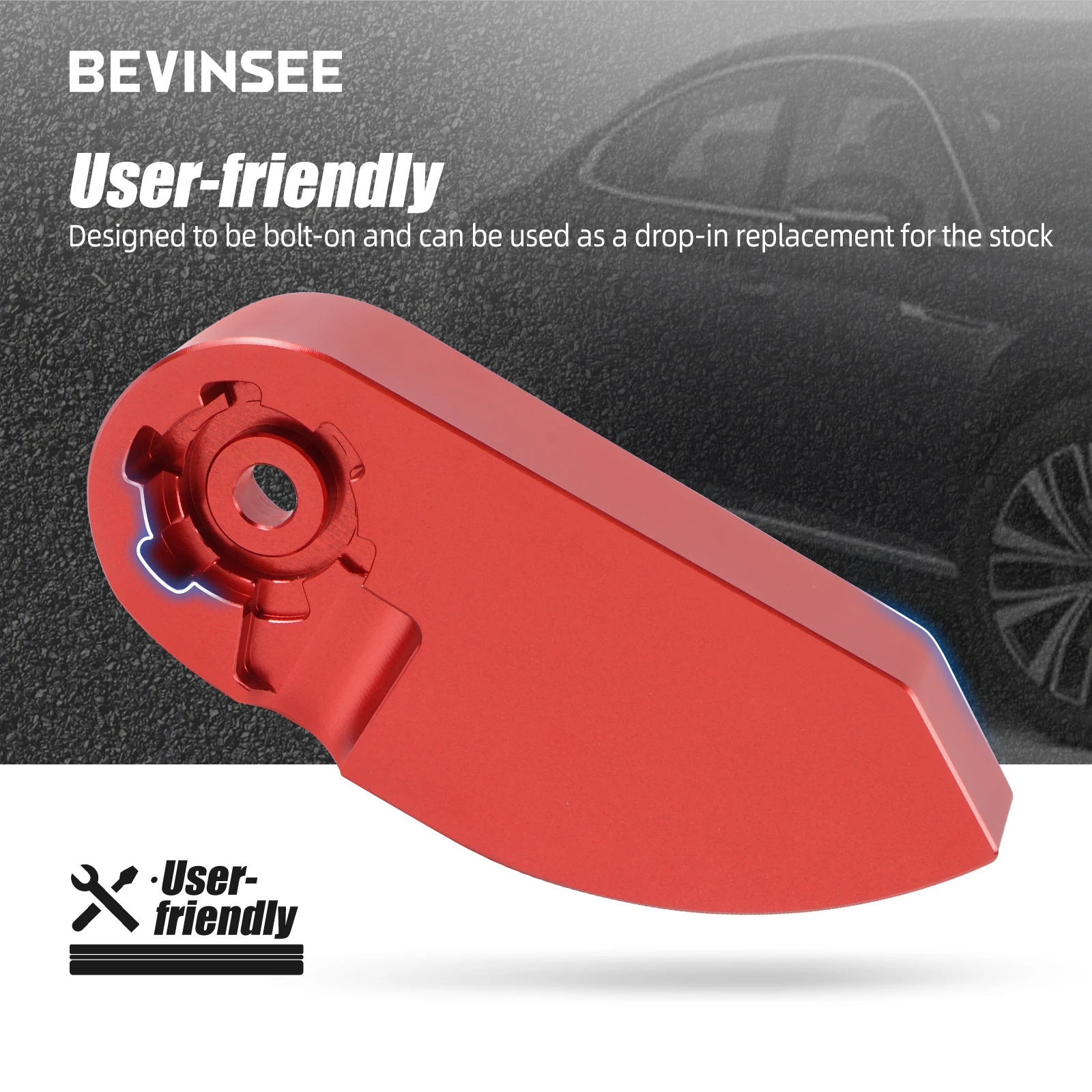 BEVINSEE Hood Latch Handle Bracket Trim Aluminum For BMW E90 E92 E91 E93 E81 E82 E87 E88 F06 F12 F13 X1 E84 51237058117