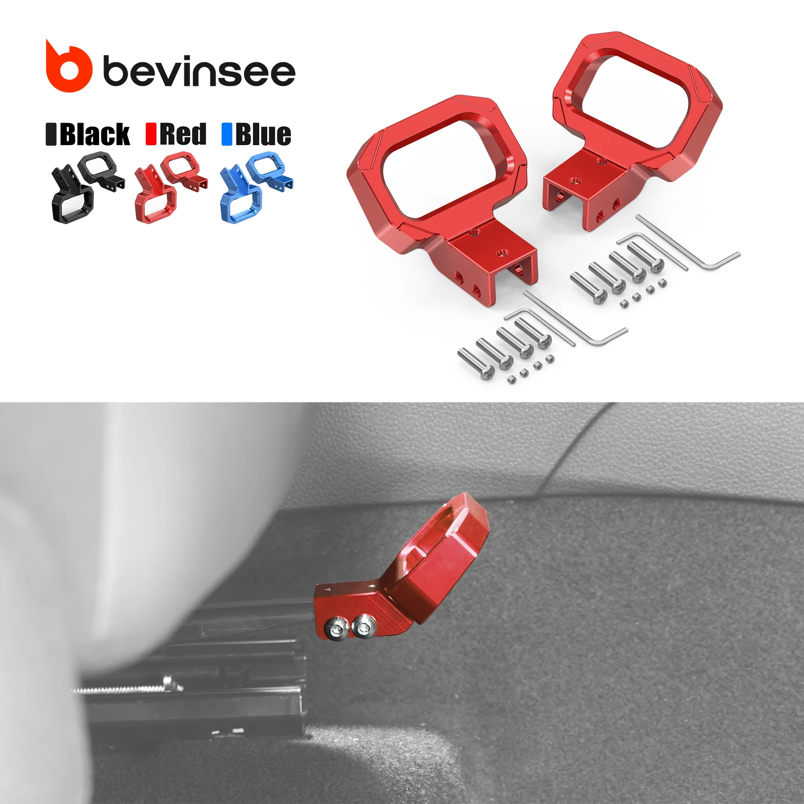 

BEVINSEE Seat Release Handle Set for Audi A3 8P Q1 Q3 Q5 TT,for Volkswagen Eos for Golf MK6 MK7 for Passat CC for Polo, for SEAT