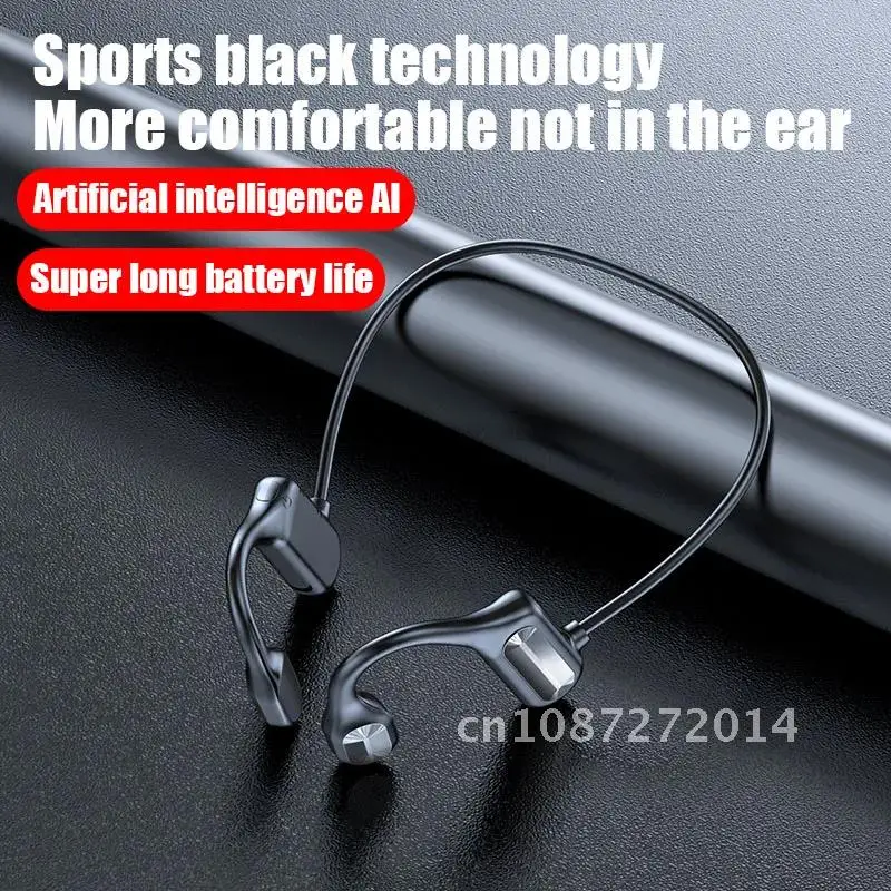 

Bluetooth 5.2 Wireless Ear-mounted Headset 3D Stereo Work Phone Game Sports IPX5 Waterproof Headphones Bone Conduction Earphones