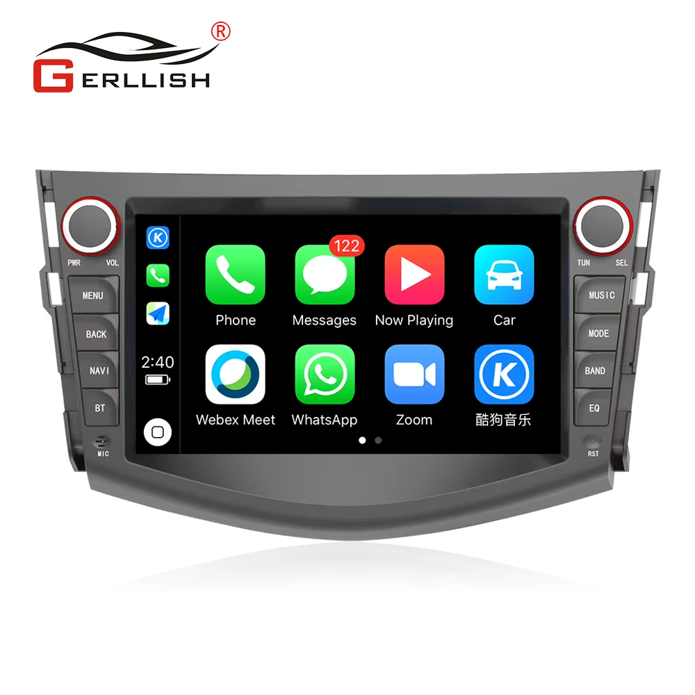 Gerllish ips หน้าจอ 8 นิ้ว Android รถวิทยุสําหรับ Toyota RAV4 Rav-4 2005-2013 เครื่องเล่นมัลติมีเดีย 2Din Carplay DSP นําทาง