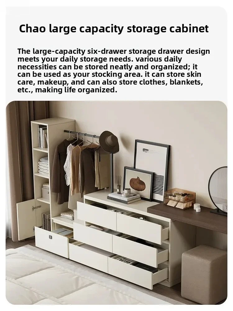B13coat Rack Dresser Integrated Bedroom Bedside Storage Small Floor Storage Combination ChestX15