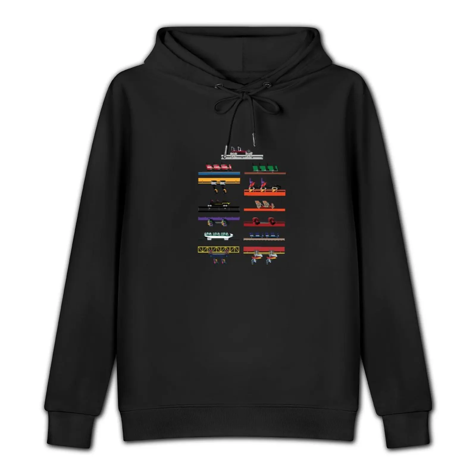 Six Flags Great America Coaster Cars Design Pullover Hoodie streetwear men hoodies for men high quality