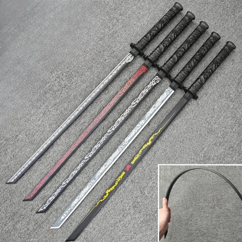 

102cm/40.16in Plastics Medieval Long Sword Cosplay Katanas Model Props Novelty Toy Training Display With Sheath Creativity Gifts