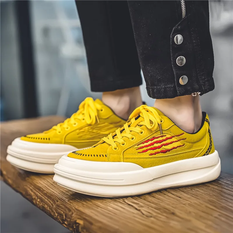 

Men's Shoes 39-44 Trendy Wolf Claw Sneakers Thick-soled Heightened Casual Bread Shoes Fashionable Outdoor Autumn New Shoes