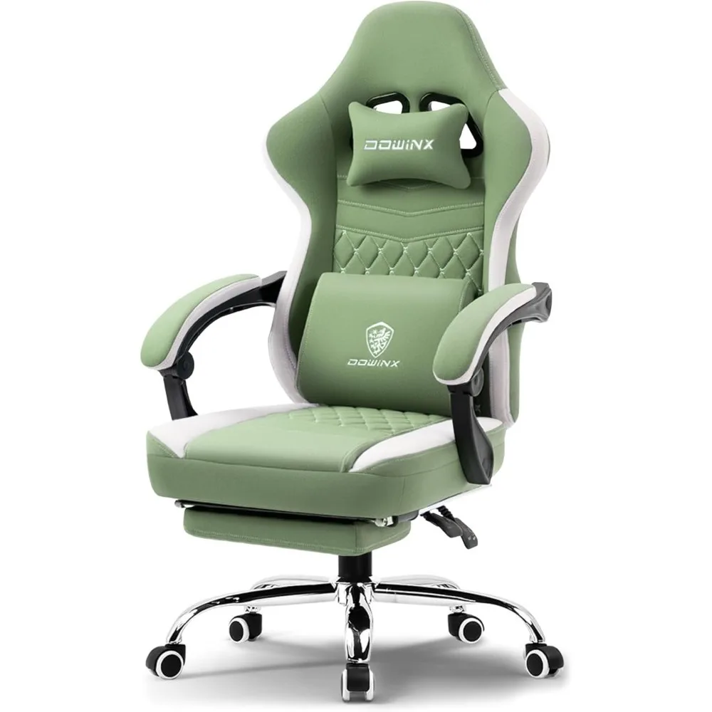 Gaming Chair Breathable Fabric Computer Chair with Pocket Spring Cushion, Comfortable Office Chair with Gel Pad and Storage Bag