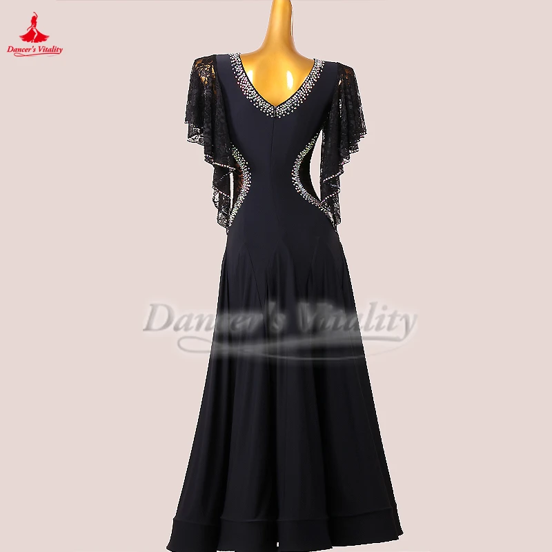 성인 볼룸 댄스 경연 대회 드레스 여성 왈츠 폭스트롯 퀵 스텝 전문 연습 및 공연 의류 사용자 정의