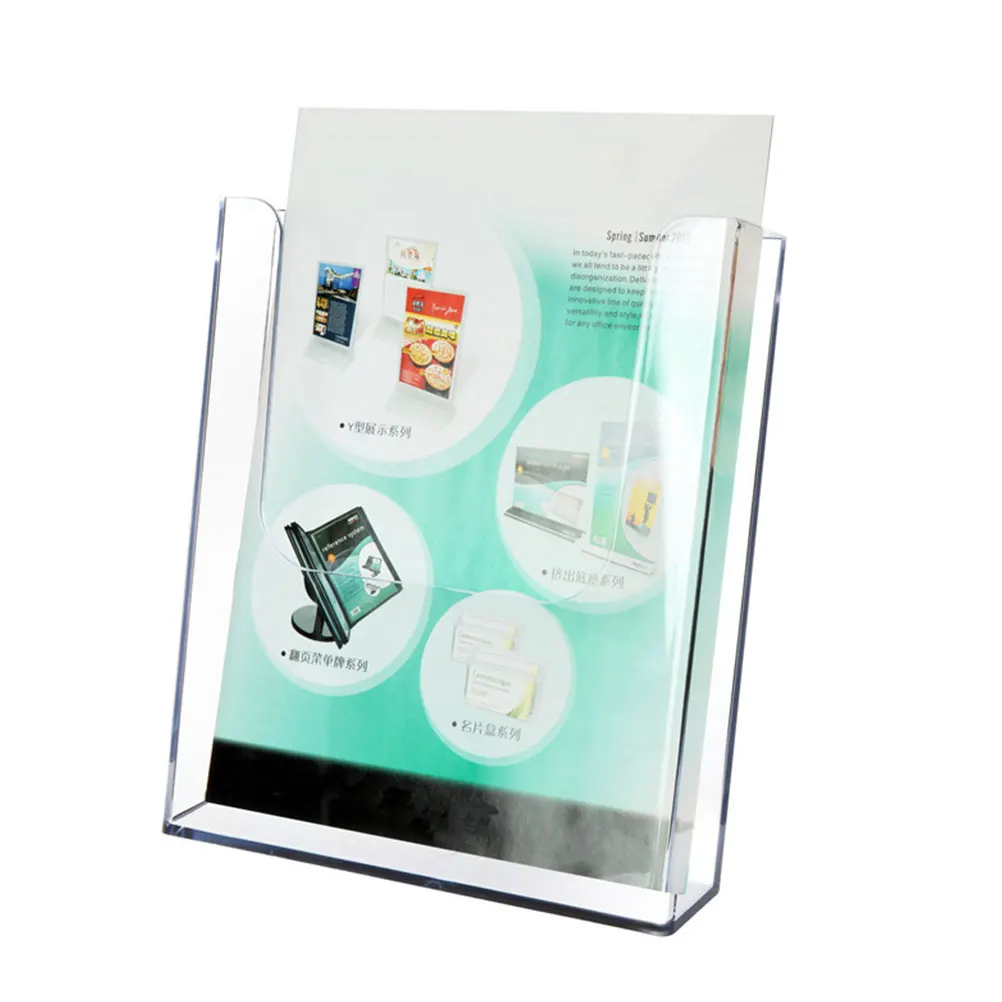

Transparent File Organizer Wall Mounted Display Rack Office Folder Stand Holders Desk Pamphlets Magazine Storage Solution