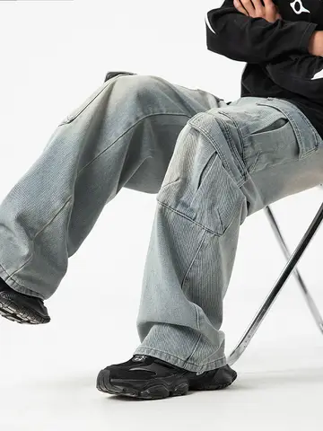 2025 신상 브랜드 오버사이즈 남성 하렘 팬츠 중국산 린넨 남성 바지 고품질 캐주얼 루즈 팬츠 남성용 10 남성용 2025년 사계절 패션 루즈핏 와이드 데님 팬츠 스트릿웨어 스포츠 팬츠