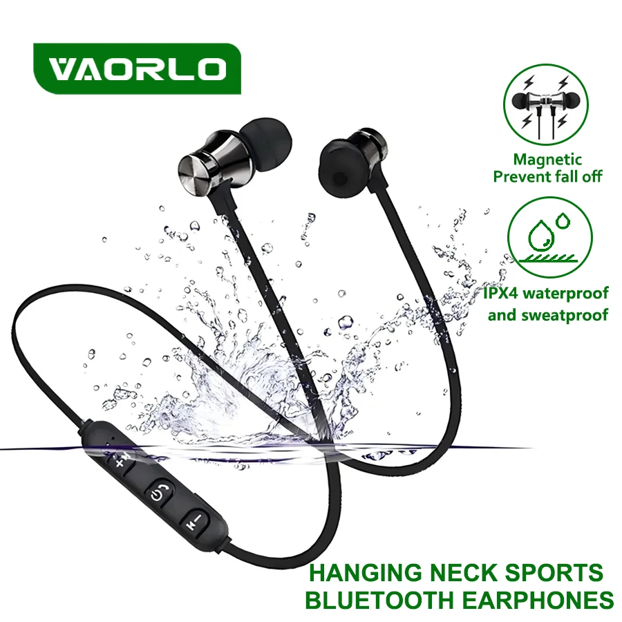 XT11 sports magnetic Bluetooth earphone in ear wireless neckband headphones stereo music headset with mic for samrtphones