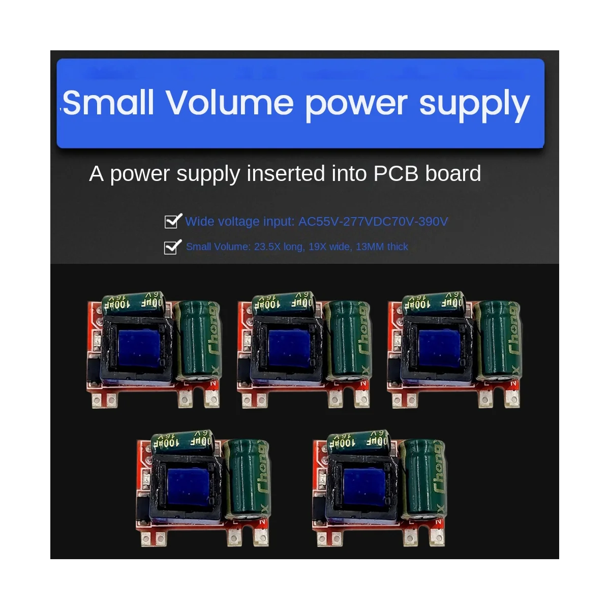 5 szt. Izolowany moduł zasilania przełączający 12V 300MA AC-DC moduł obniżający 220V 110V do 12V