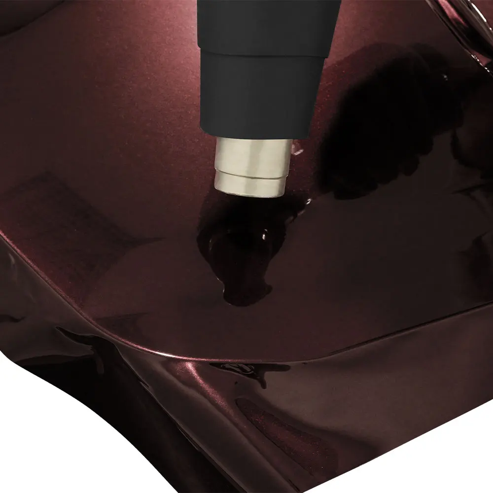 PET Metallische Schwarze Rosé Auto-Vinylfolie Selbstklebende Motorrad-Karosserie Farbwechsel-Dekorationsfolie Luftblasenfrei – Detail 9