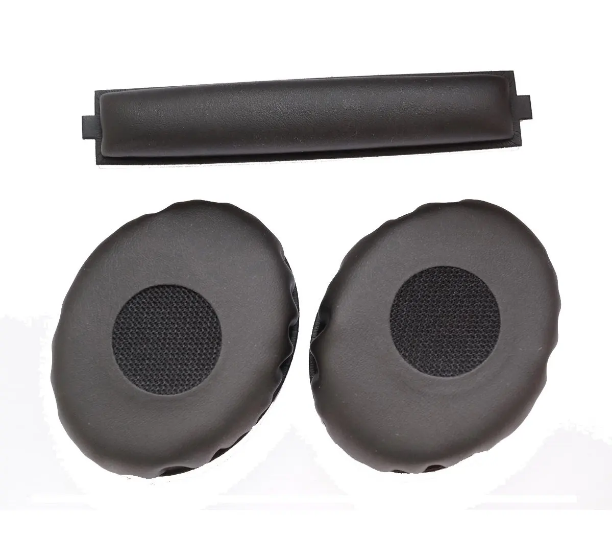 V-mota-on-earヘッドフォン用レザークッション、sendheiser hd238 hd228 hd229 hd2hd219 hd220と互換性のあるヘッドパッドブラック