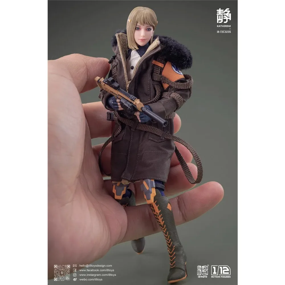 En stock I8toys I8-72c323 Escala 1/12 Katherine Pocket Colección Oficial Set Completo Muñeca Articulada de 6'' Figura Femenina Modelo de Juguete