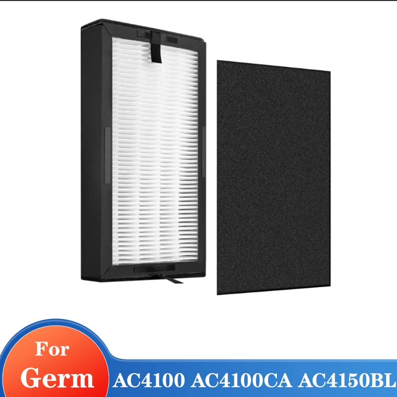 مجموعة فلاتر HEPA البديلة المتوافقة مع GermGuardian AC4100 AC4100CA AC4150BL AC4150PCA AC4150PC، رقم الجزء FLT4100