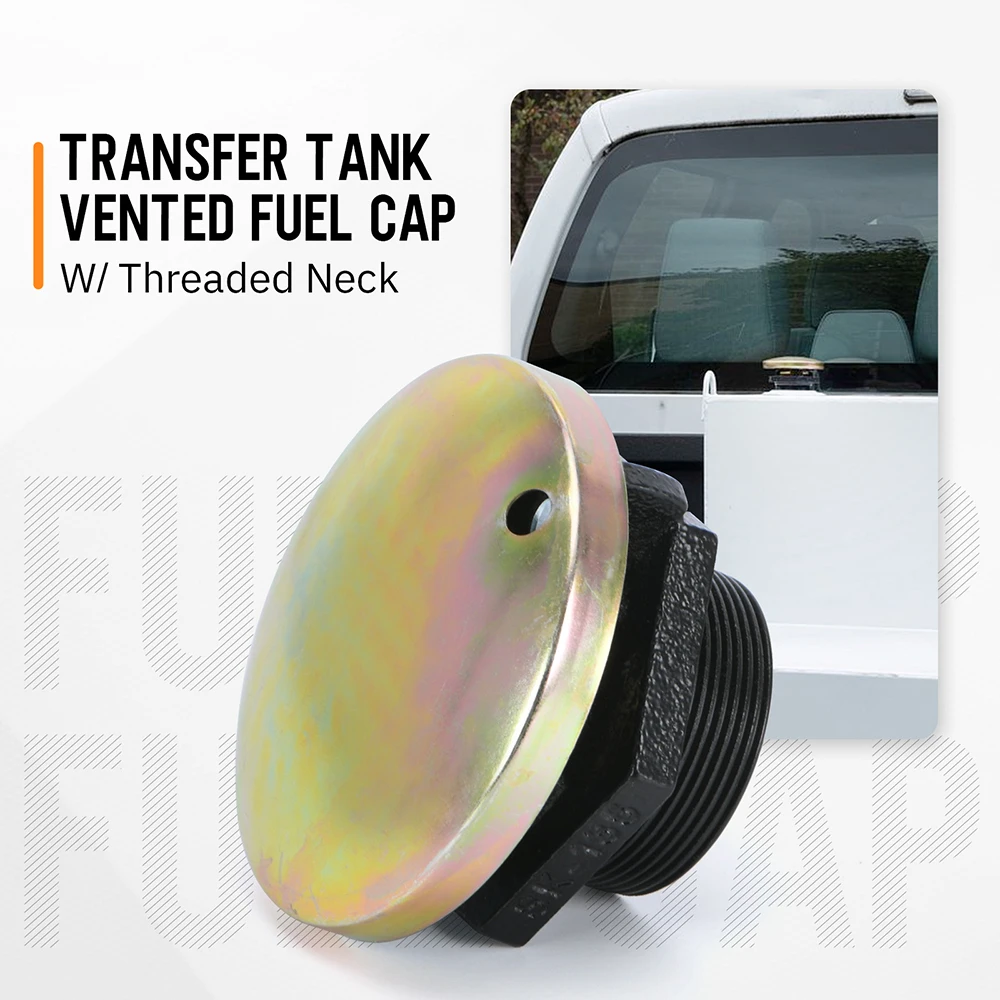 Transfer Tank Vented Fuel Cap w/Threaded Neck with 2 Inch Base Fuel Venting Pressure Tank Cap for Diesel Transfer Tank