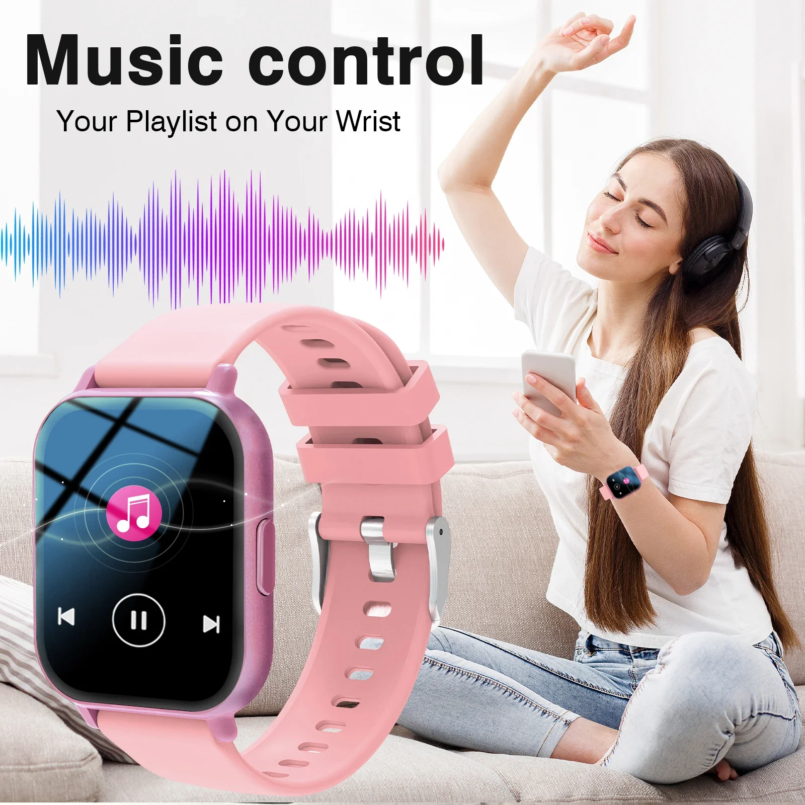 Smartwatch Calling جديد شعبي شحن لاسلكي للرجال BT Call Women Sport Step وتتبع السعرات الحرارية ساعة ذكية لنظام IOS Android