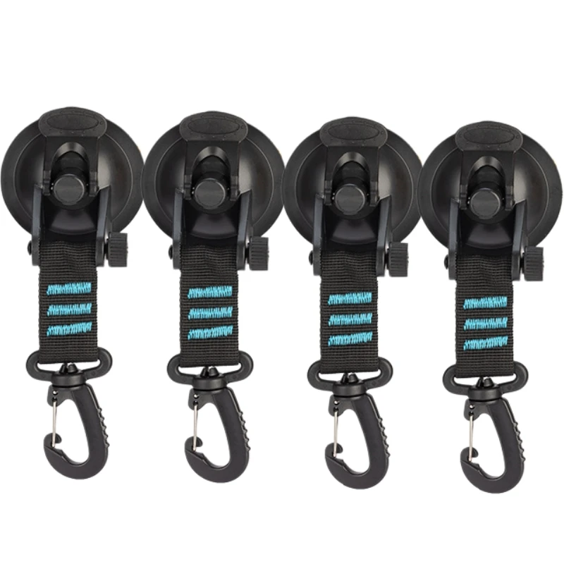 Hochleistungs-Saugnapfhalterung mit Haken für Outdoor-Reisen, Camping, Karabiner-Organizer für Zuhause, Outdoor-Camping, Auto-Seitenmarkise
