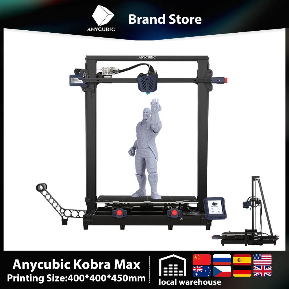 ANYCUBIC Kobra MAX 400*400*450mm print size double screw motor 180mm/s print speed FDM 3d printer