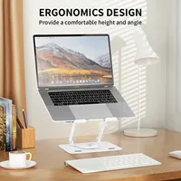 Foldable 360 Rotatable Portable Metal Laptop Tablet Stand Riser Adjustable Holder Notebook Desk Bracket For Pad Macbook Air Pro