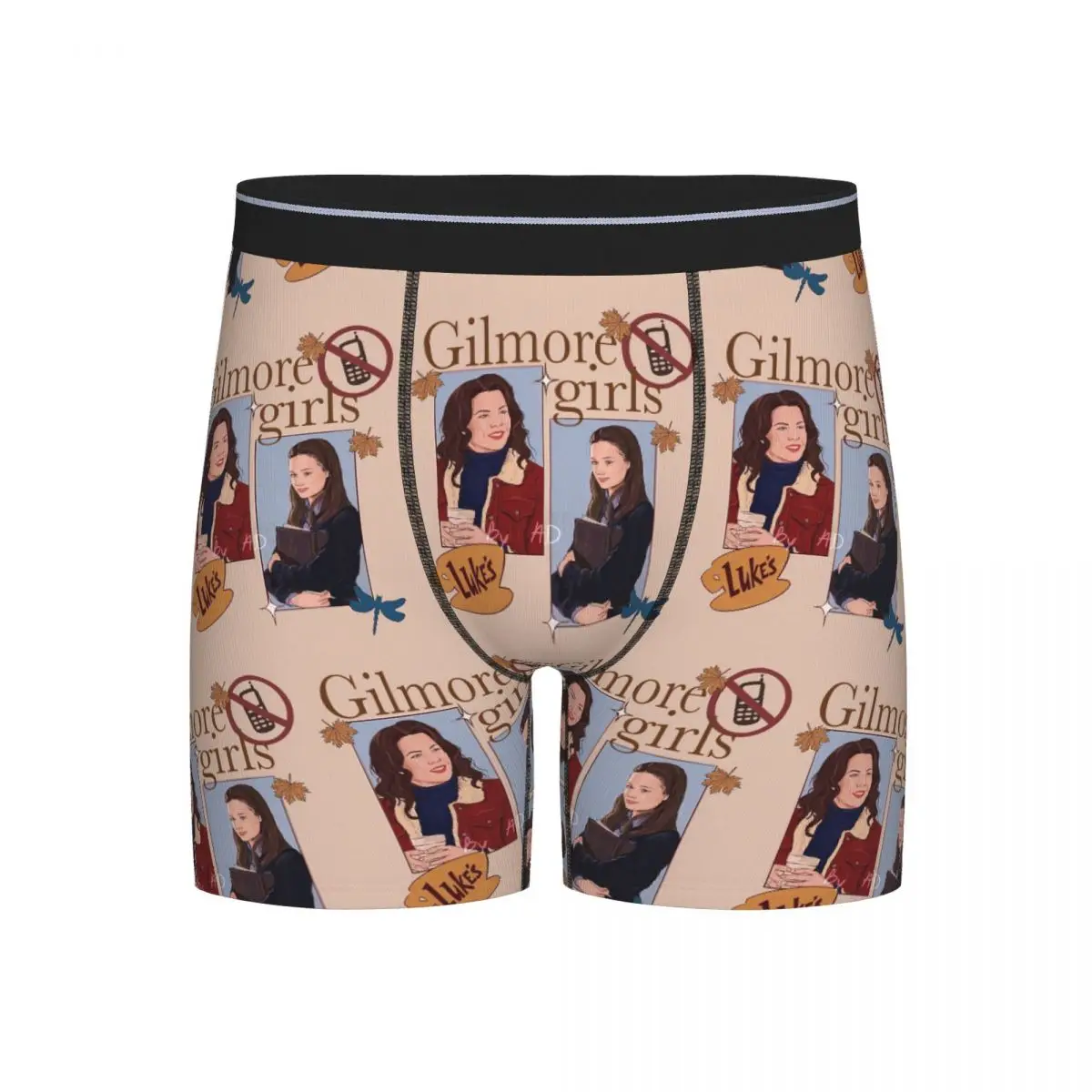 

Длинные трусы-боксеры, шорты Gilmore для девочек, трусики с граффити, мужское мягкое нижнее белье для мужчин, подарок бойфренду