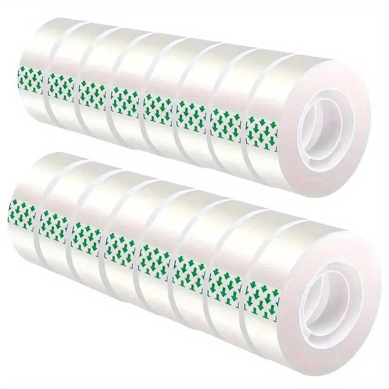 

5/10 Rolls 1.8cm Premium Transparent Tape | High-Viscosity Multifunctional Adhesive Tape for Gift Wrapping Packing Office