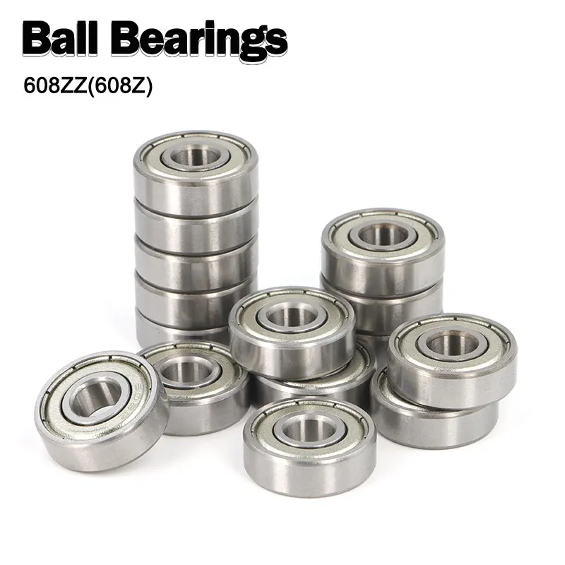10/20Pcs Ball Bearings 608ZZ(608Z) Metal Double Shielded Miniature Deep Groove Skateboard 8mm X 22mm X 7mm Ball Bearing