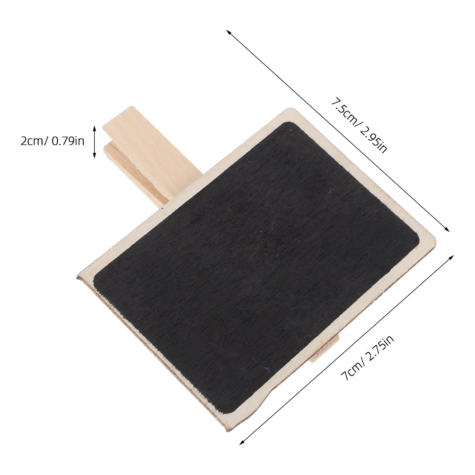 30Pcs Mini Wooden Chalkboard Clip Reusable Small Blackboard Signs Food Labels Party Wedding Retail Price Tags Memo Photo Clips