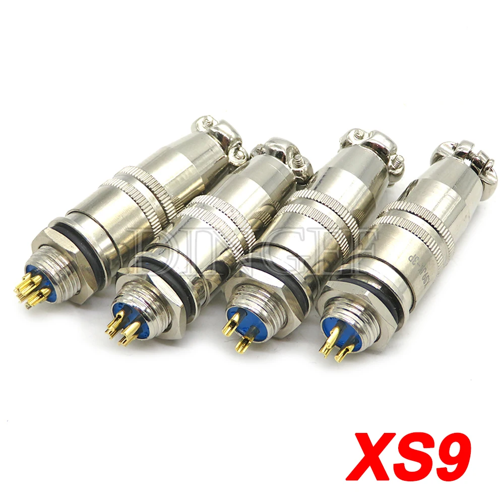 XS8 XS9 XS10 XS12 Aviation connector push-pull circular quick connector 2PIN ~ 6PIN Gold plated contact Male and Female plug