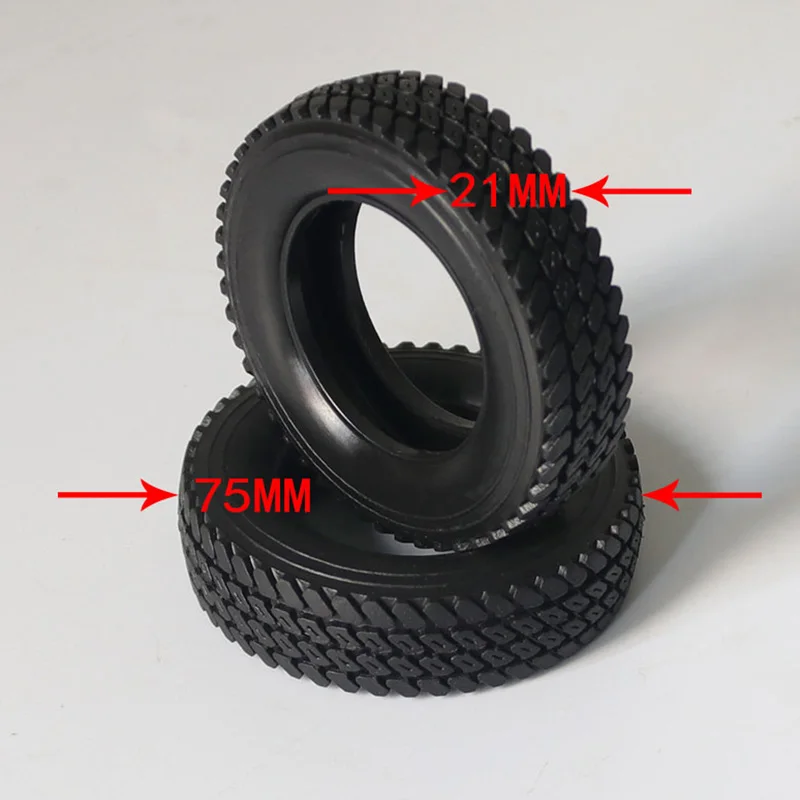 2pcs Simulation Diameter 75mm Tire Belt Liner for 1/14 Tamiya RC Truck SCANIA 770S R620 VOLVO BENZ Arocs MAN TGX Car JDM-9D