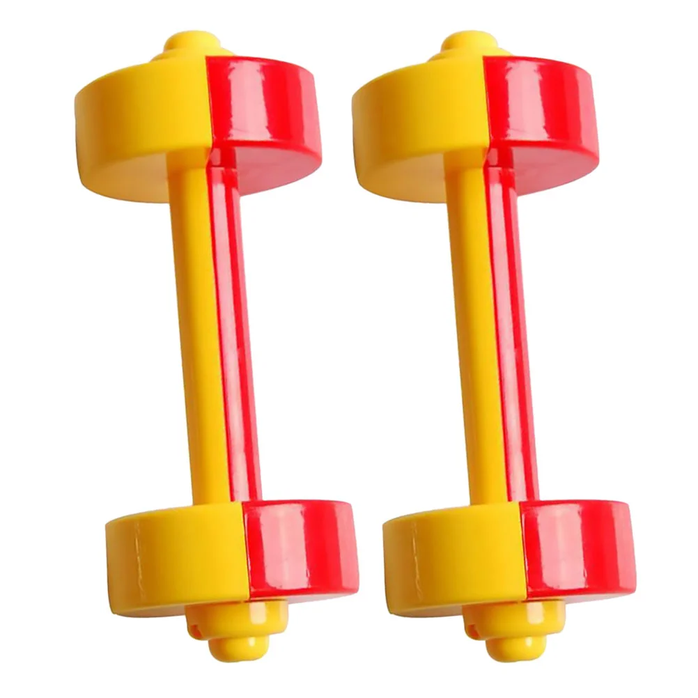 1 Pair Children Dumbbell Toy Plastic Dumbbell Toy Fitness Weight Lifting Dumbbell Gymnastic Equipment Props Early Educational To