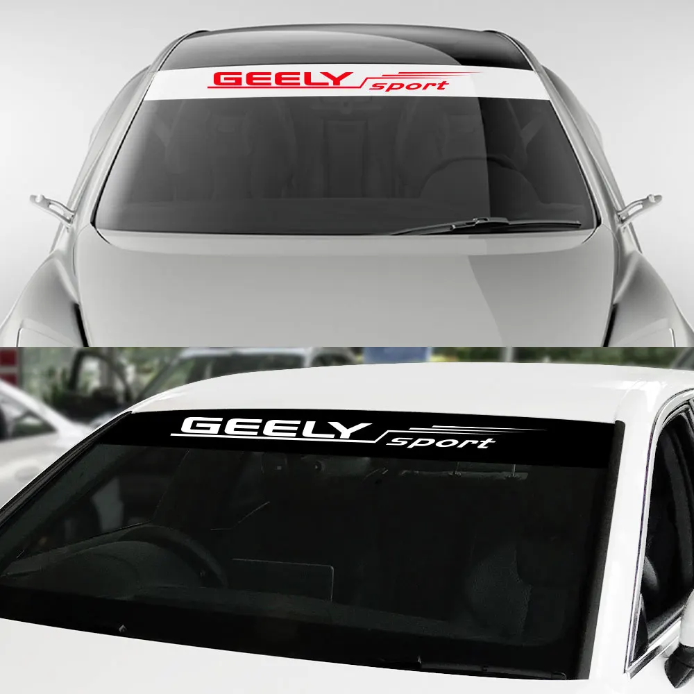 For GEELY GC6 GC9 EMGRAND EC7 EC8 CK ATLAS CK2 CK3 GT Auto Tuning Accessories Car Front Rear Windshield Sticker Vinyl Film Decal