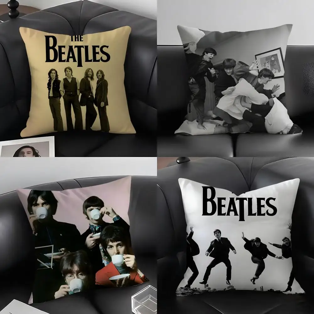 T-The BeatlesS Band Cushion Cover Pillowcase Ultra Soft Skin Friendly Fabric Cloud Like Comfort & Concealed Zipper