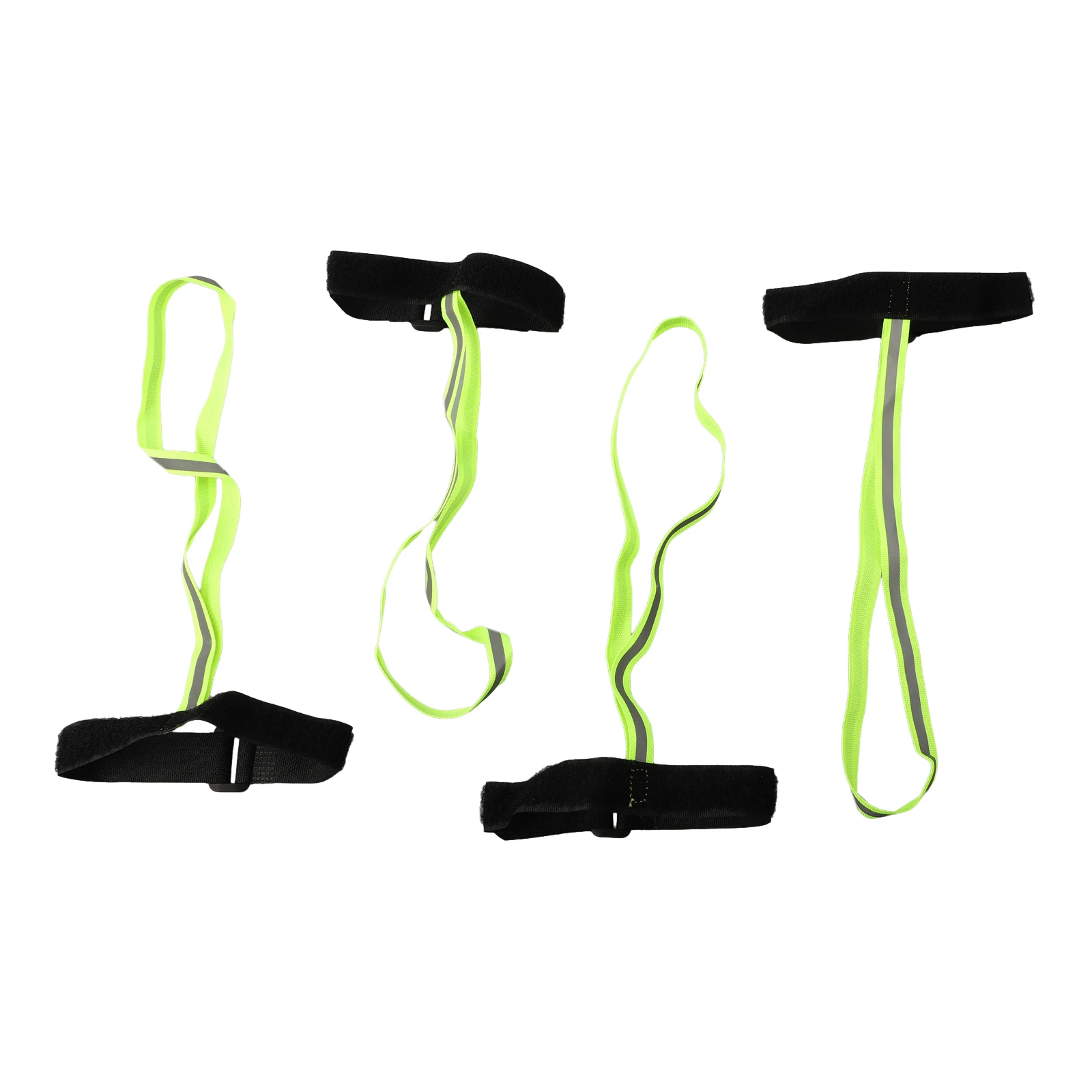 4pcs Handcuffs Glove Strap Ski Glove Safety Strap For Hanging Glove With Reflective Strips Elastic Wrist Leash Ski Accessories