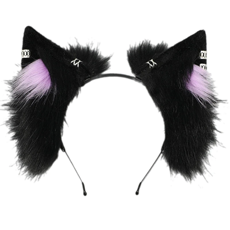 

Soft Comfortable Animal Ear Headband for Parties Halloween Role Playing Headpieces Accesories for Girls